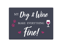 Thumbnail for Rectangle Magnet - My Dog & Wine...
