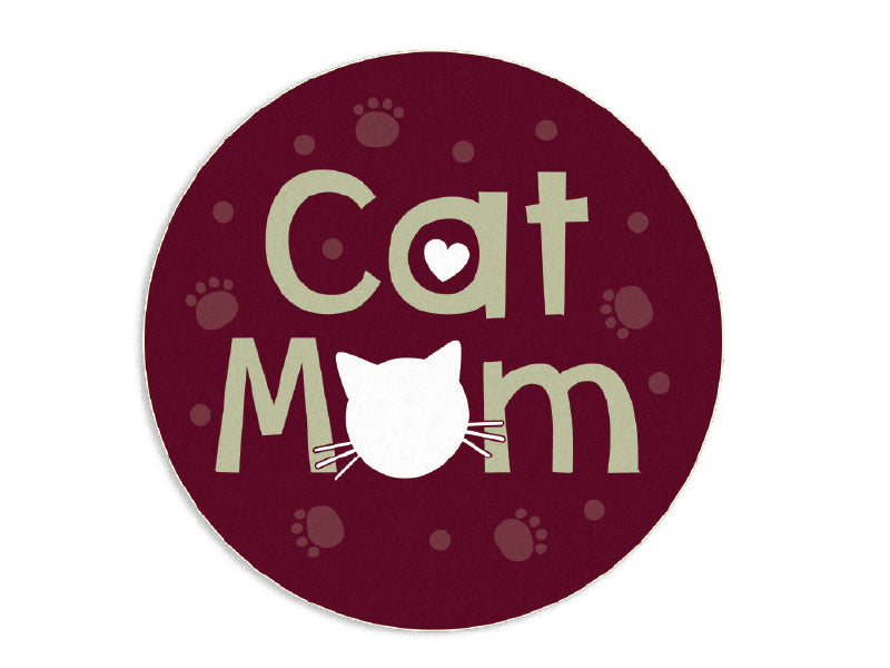 Absorbent Stone Car Coaster  - Cat Mom