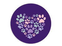 Thumbnail for Absorbent Stone Car Coaster - Heart With Paws