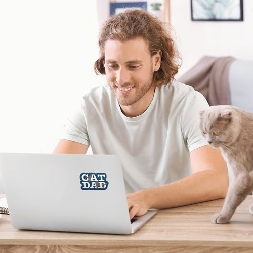 Cat Dad 3" Sticker
