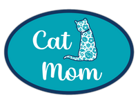 Thumbnail for Oval Car Magnet - Cat Mom