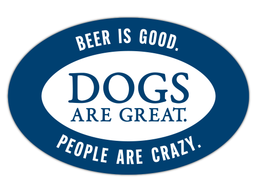 Oval Car Magnet - Beer is Good...