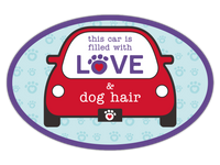 Thumbnail for Oval Car Magnet - This car is filled with love...