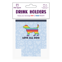Thumbnail for Small Drinkware Holder - Love All Dog
