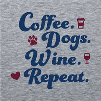 Thumbnail for Ladies T- Shirt -Coffee Dogs Wine Repeat