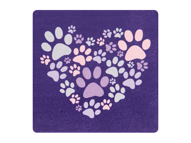Absorbent Stone Coaster - Heart Paws
