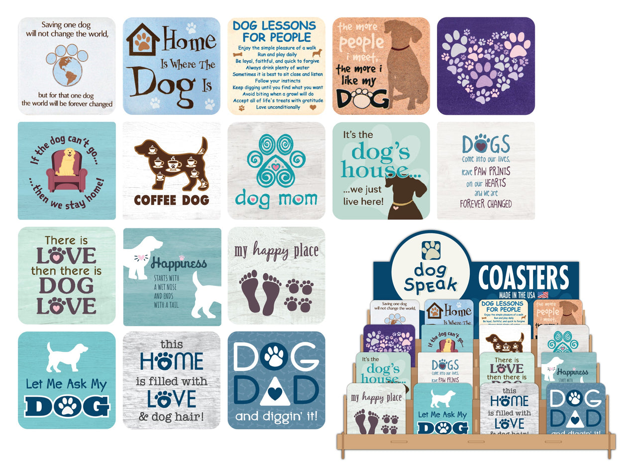 Absorbent Stone Coaster Assortment w/ Display!