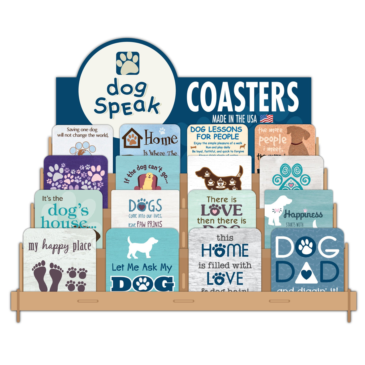 Absorbent Stone Coaster Assortment w/ Display!