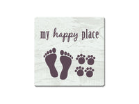 Thumbnail for Absorbent Stone Coaster - My Happy Place
