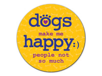 Thumbnail for Absorbent Stone Car Coaster - Dogs Make Me Happy...