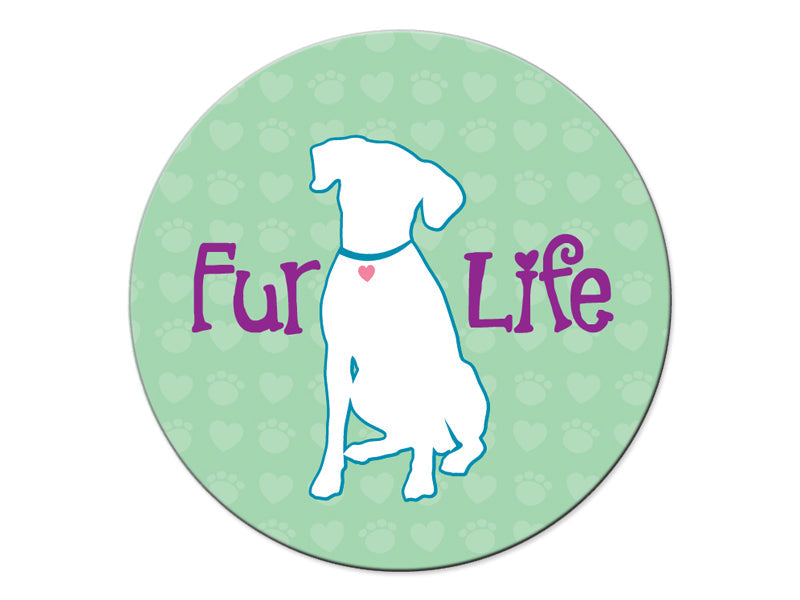Absorbent Stone Car Coaster - Fur Life (Dog)