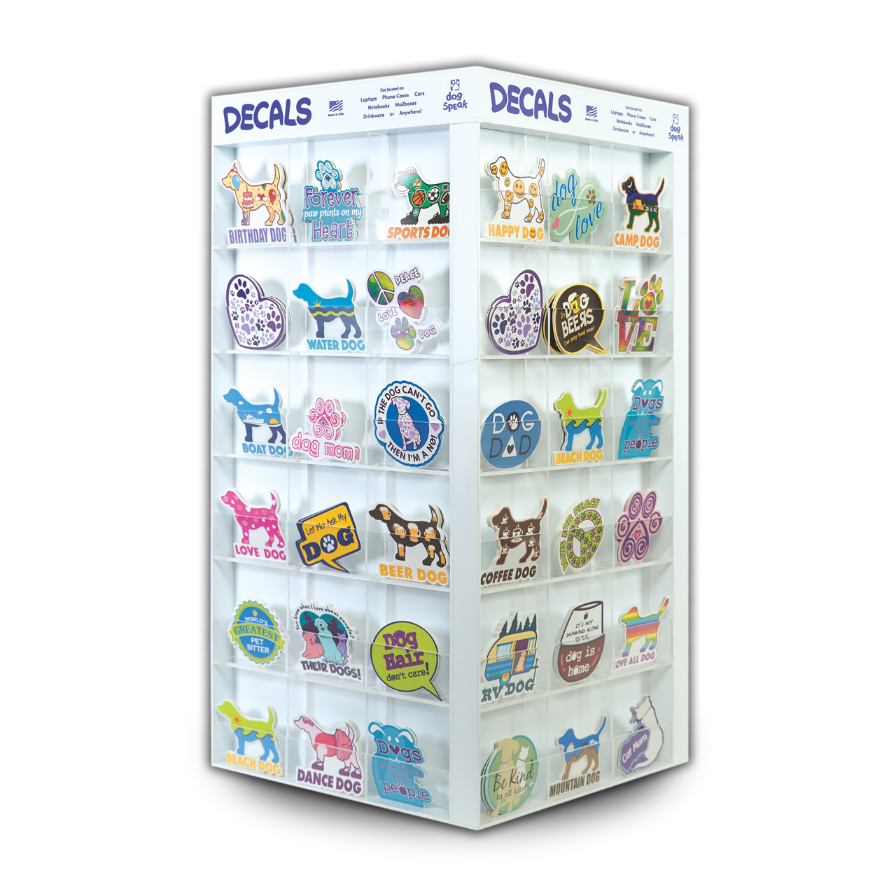 Sticker Assortment and Counter Display (Holds 72 Designs)