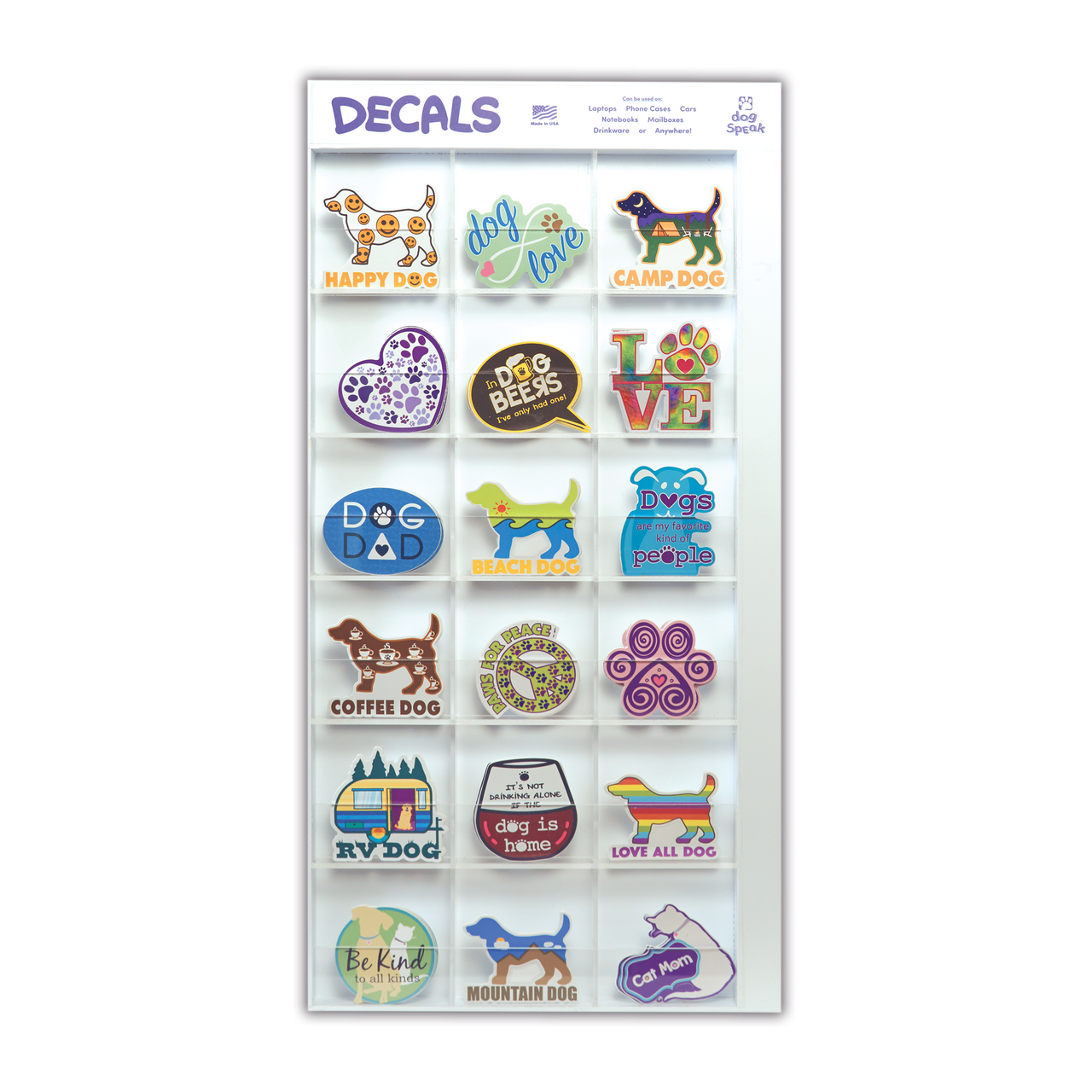 Sticker Assortment and Counter Display (Holds 72 Designs)