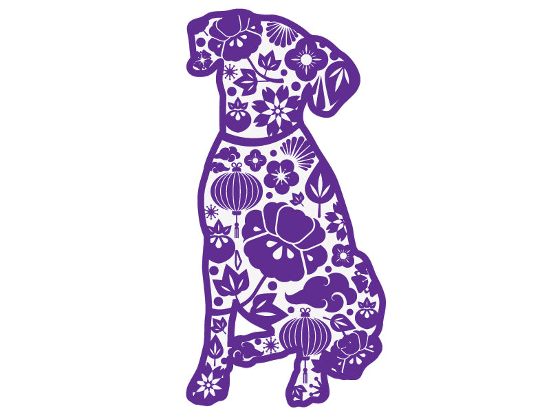 Paisley Dog 3" Sticker
