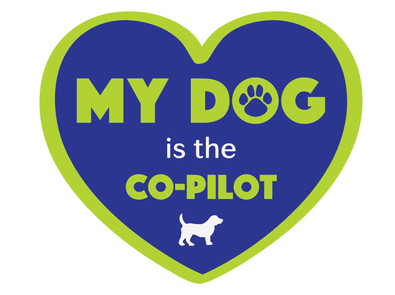 The Dog is My Co-Pilot 3" Sticker