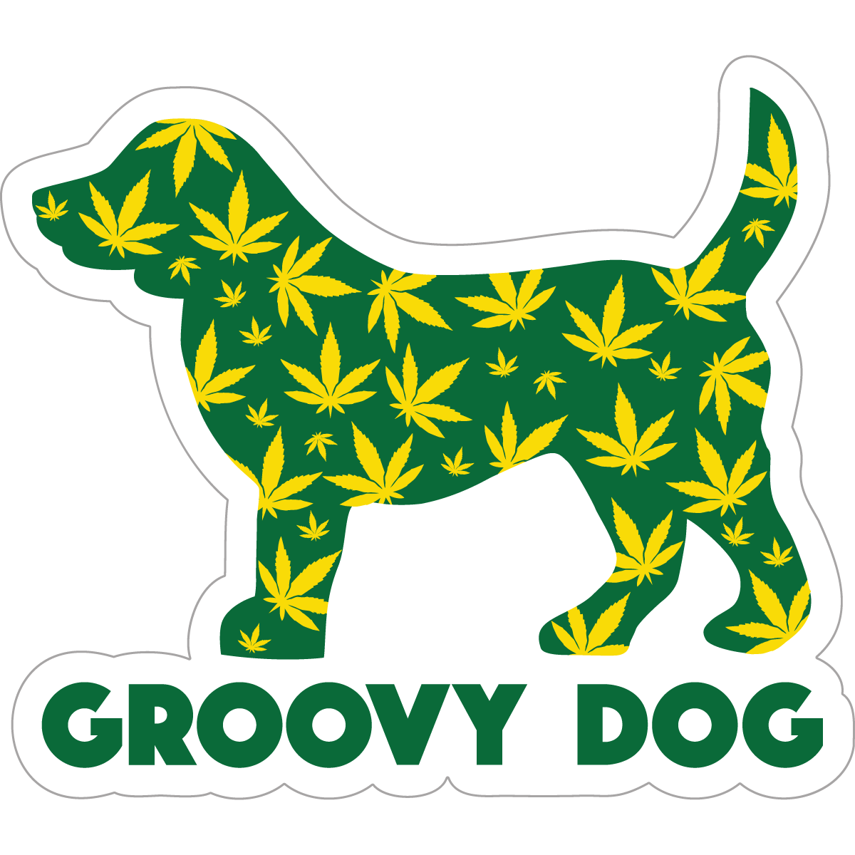 Groovy Dog 3" Sticker
