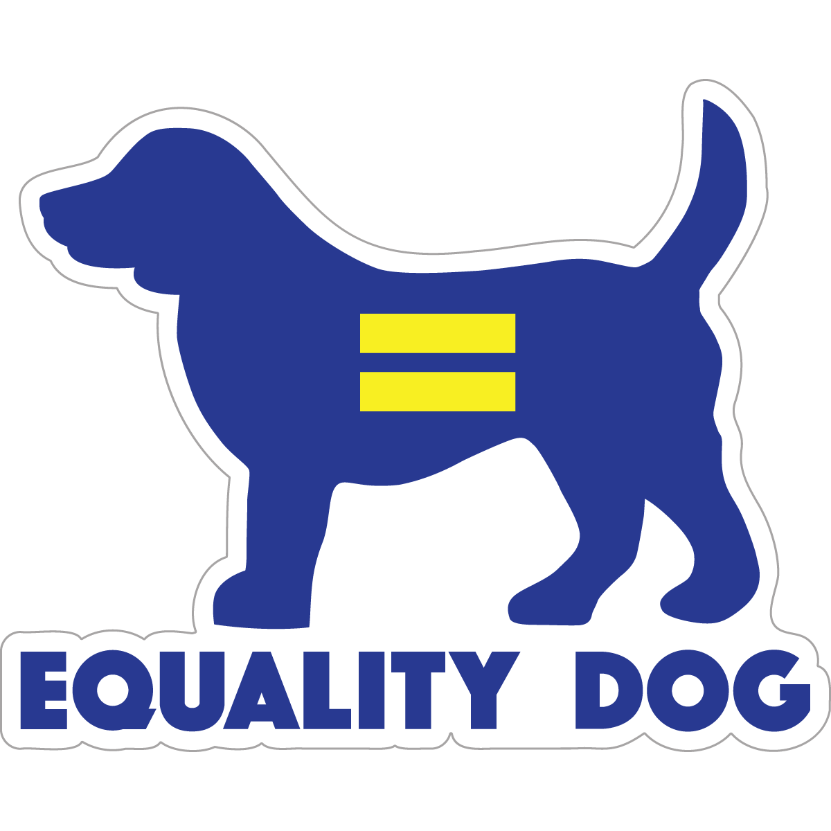 Equality Dog 3" Sticker
