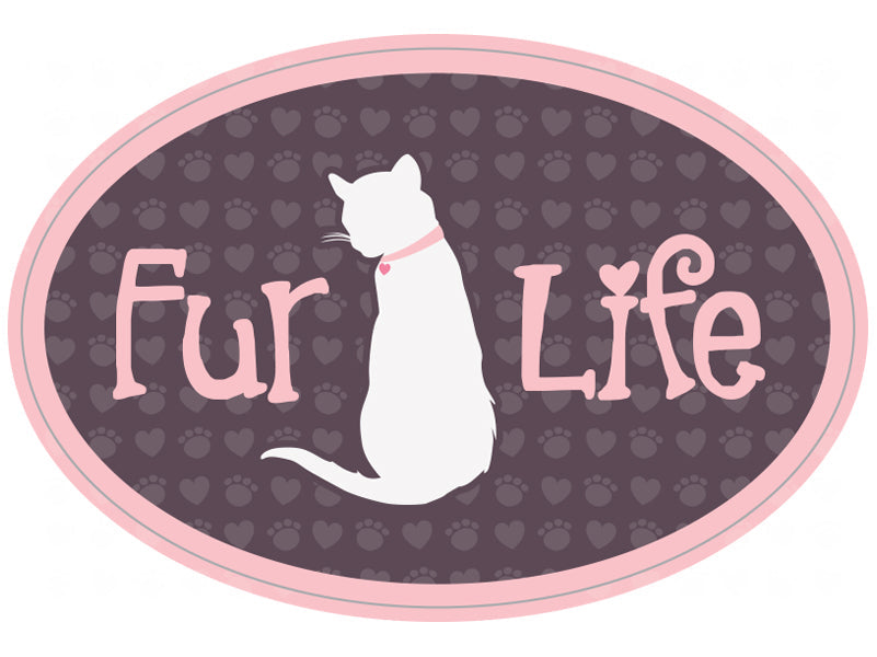 Fur Life (CAT)  3" Sticker