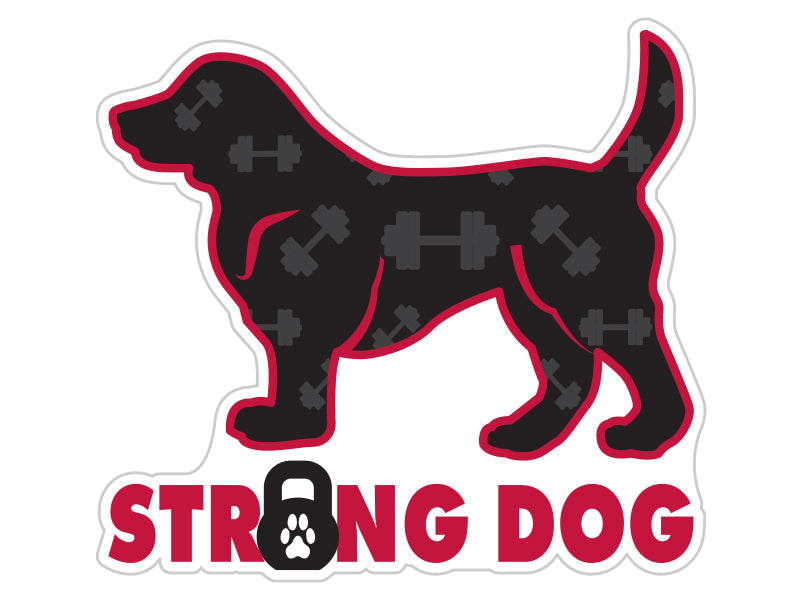 Strong Dog 3" Sticker