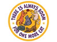 Thumbnail for There is Always Room for One More Cat 3” Sticker