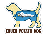 Thumbnail for Couch Potato -  Dog  3” Sticker
