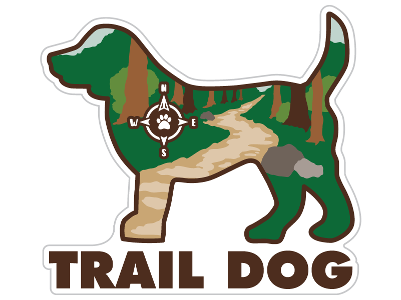 Trail Dog 3" Sticker
