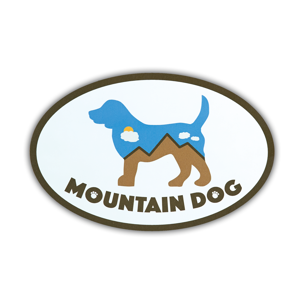 Oval Shaped Magnet - Mountain Dog