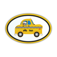 Thumbnail for Oval Shaped Magnet - Dog Taxi