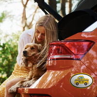 Thumbnail for Oval Shaped Magnet - Dog Taxi