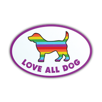 Thumbnail for Oval Shaped Magnet - Love All Dog
