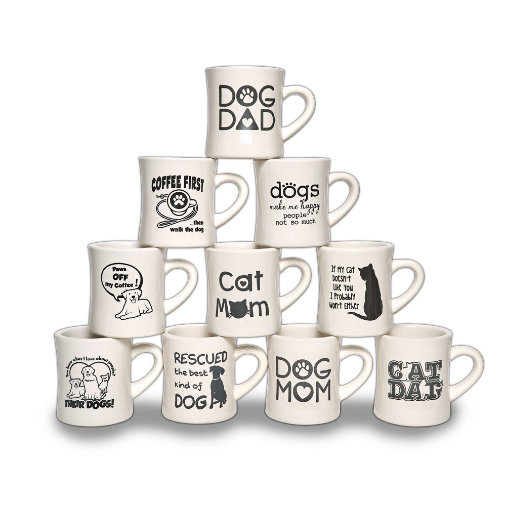 10 oz Diner Mug Assortment Pet Designs