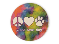Thumbnail for Absorbent Stone Car Coaster - Peace Love Dog