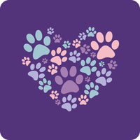 Thumbnail for Cork Coaster- Heart with Paws
