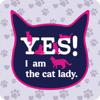 Thumbnail for Cork Coaster - Yes! I am the Cat Lady.