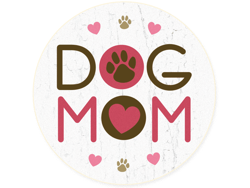 Absorbent Stone Car Coaster - Dog Mom