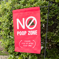 Thumbnail for No Poop Zone (Please pick up after your dog!) Garden Flag