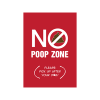 Thumbnail for No Poop Zone (Please pick up after your dog!) Garden Flag