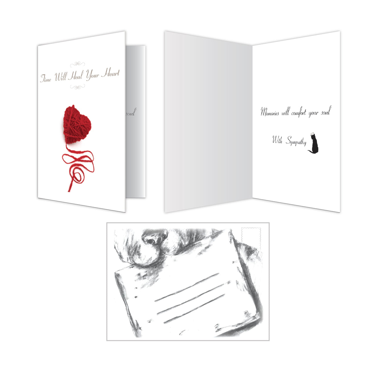 Sympathy Card Cat - Time Will Heal
