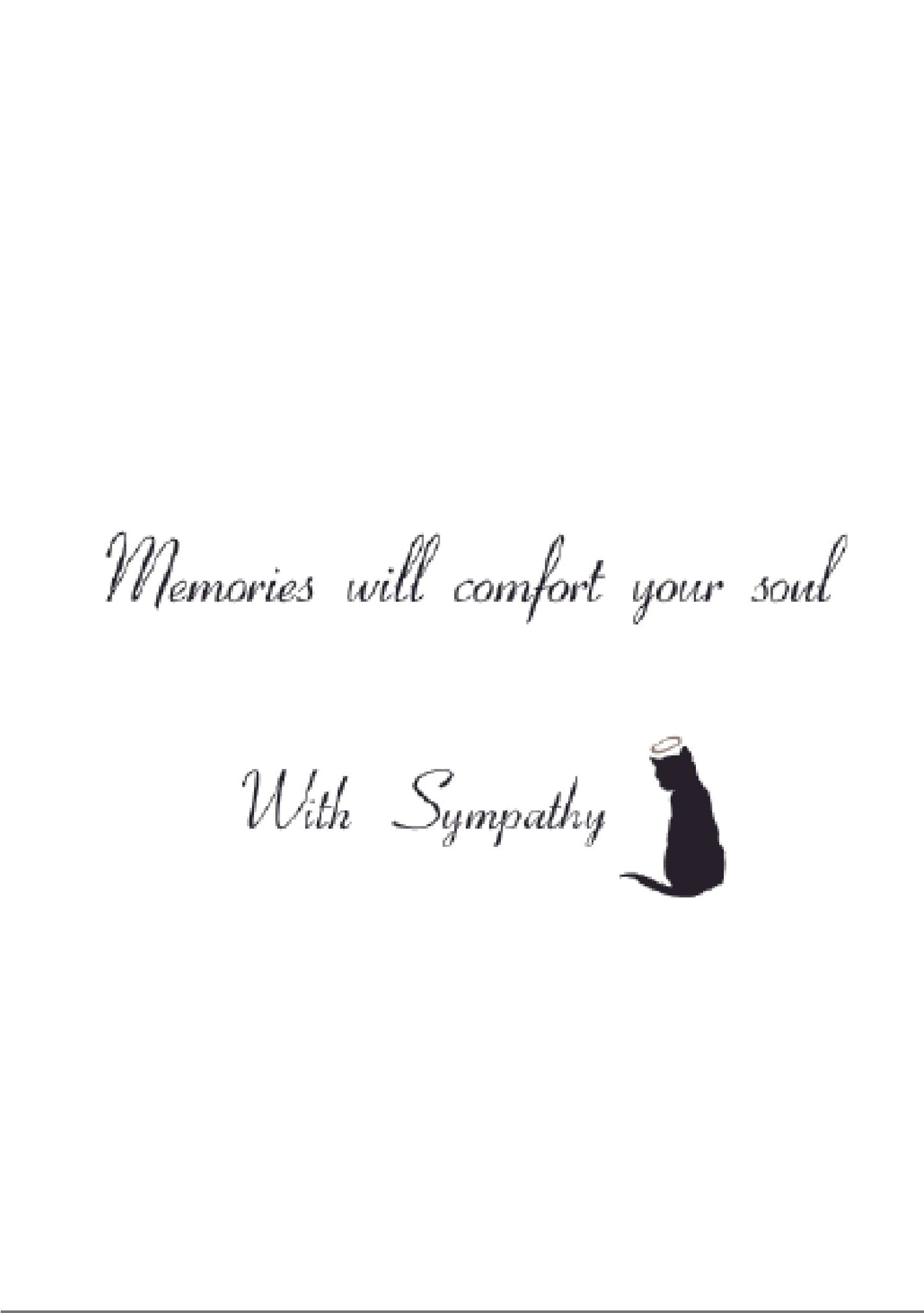Sympathy Card Cat - Time Will Heal