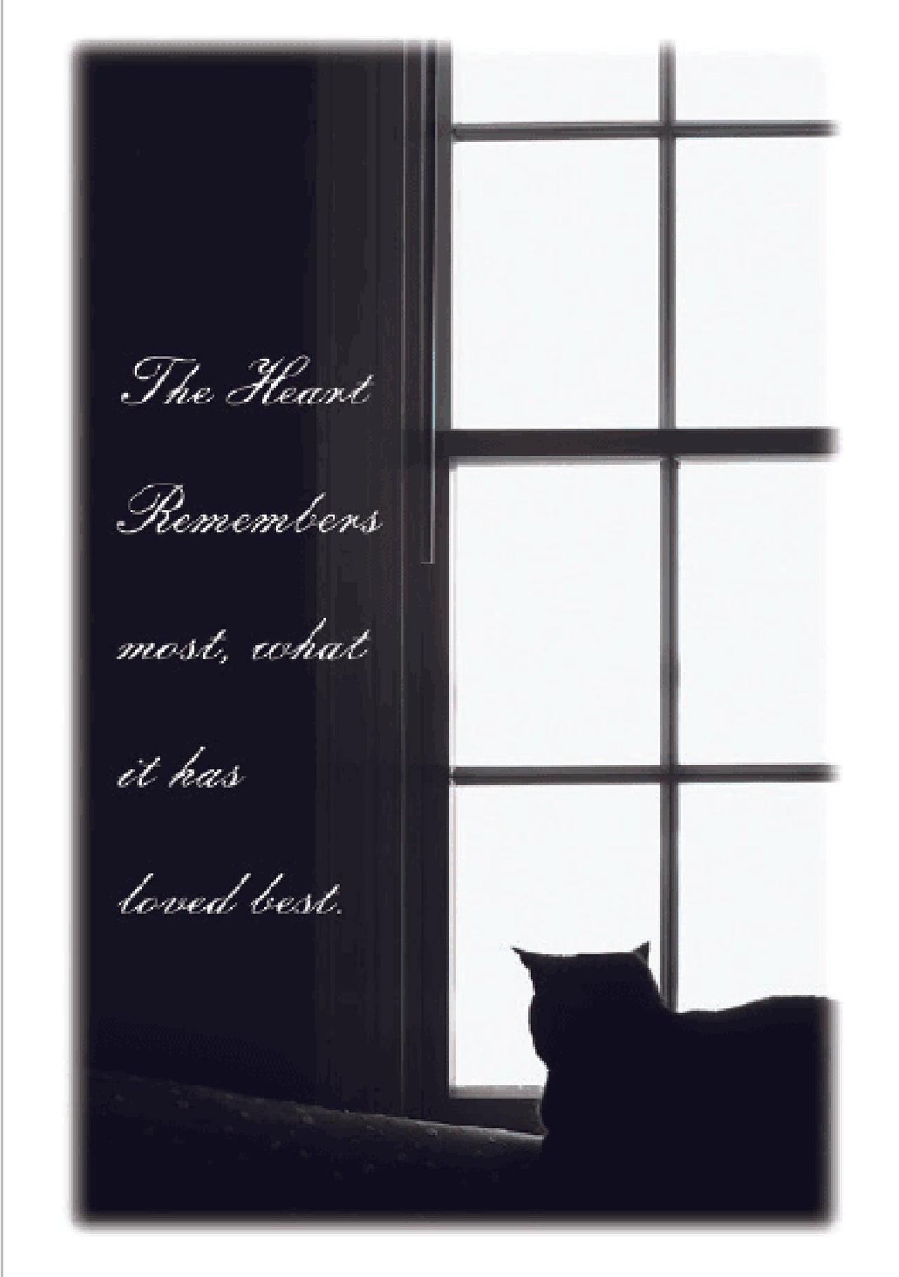 Sympathy Card Cat - The Heart Remembers