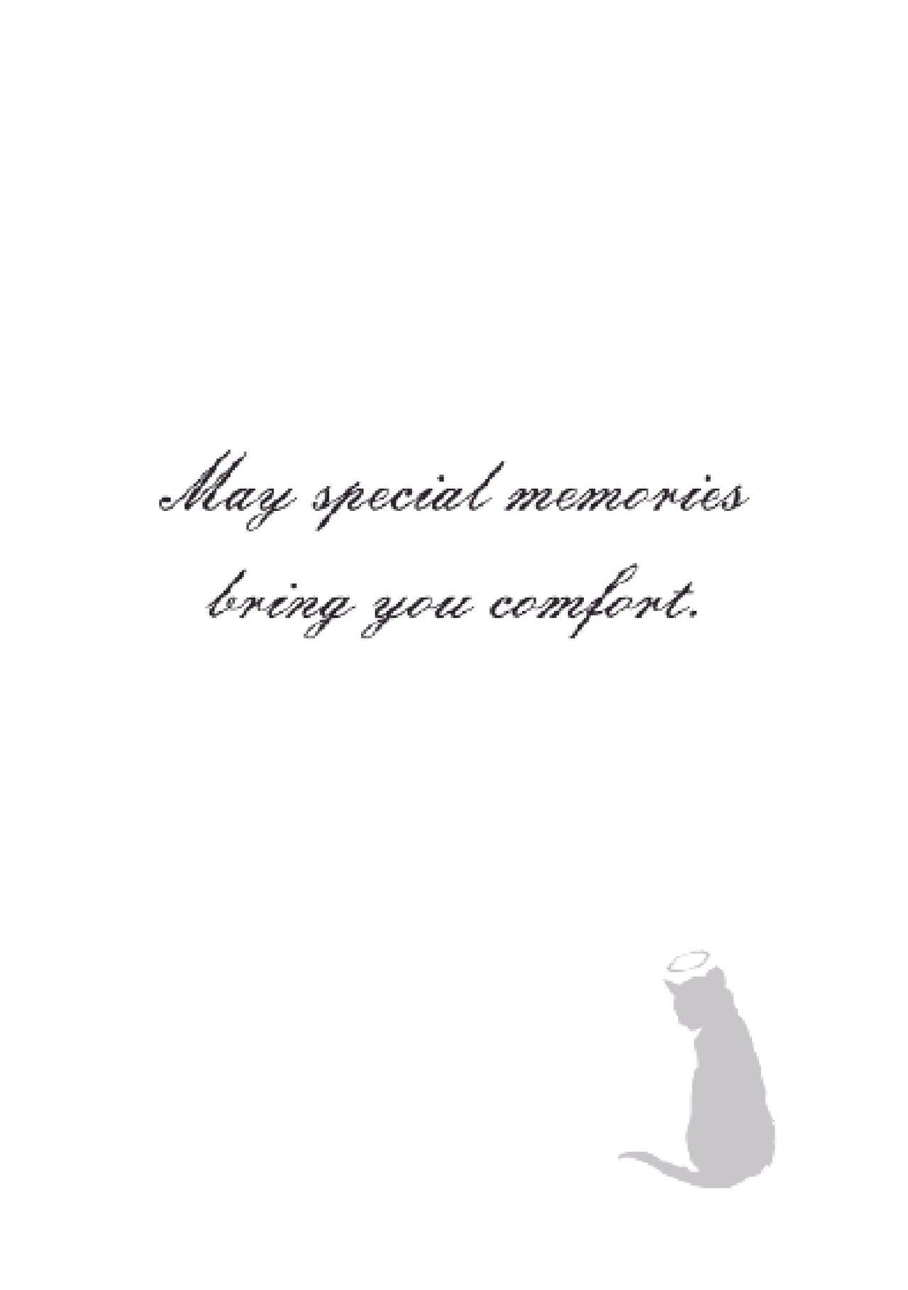 Sympathy Card Cat - The Heart Remembers