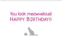 Thumbnail for Birthday Cat -You Look  Meowvelous