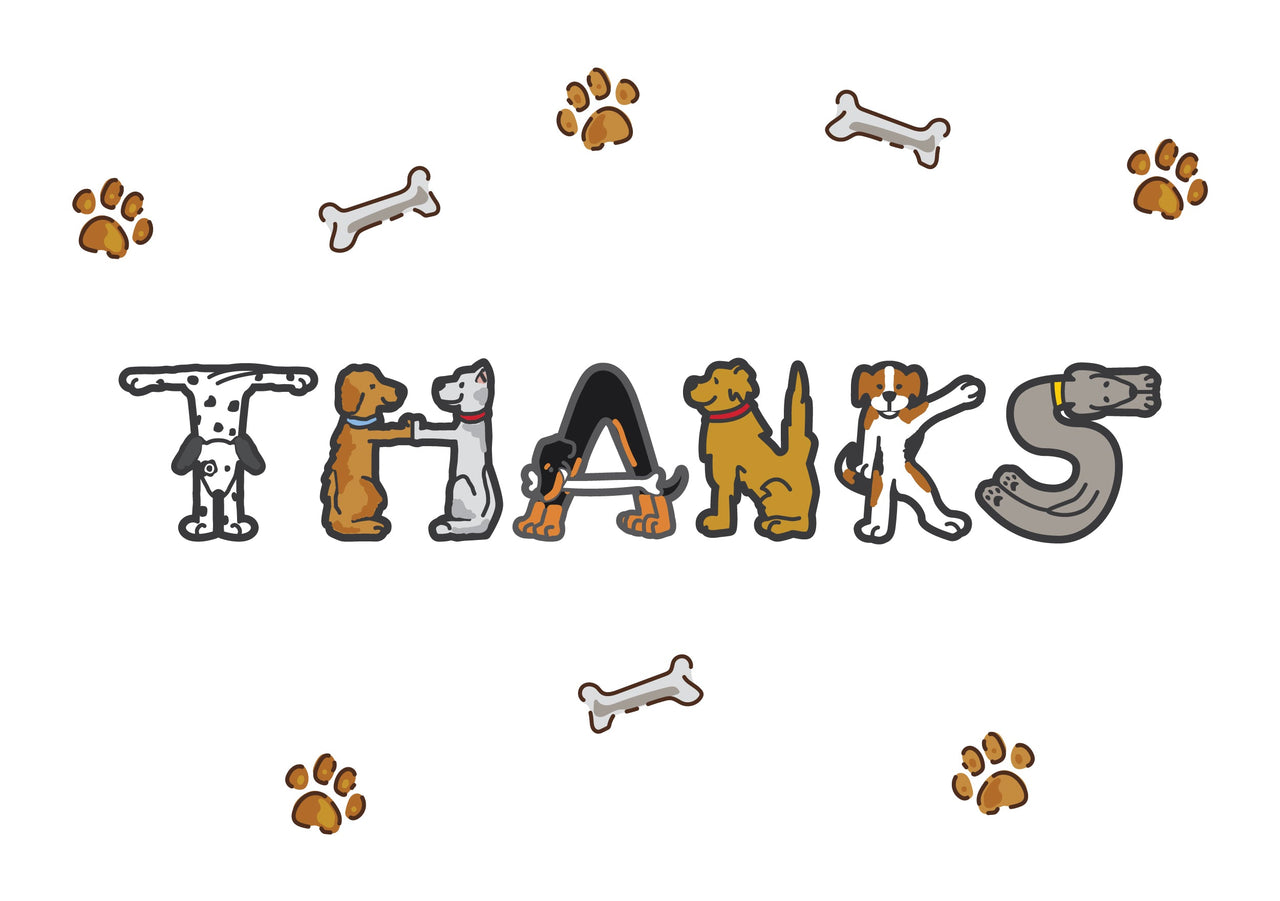 8193 Thanks Dog Figures Front
