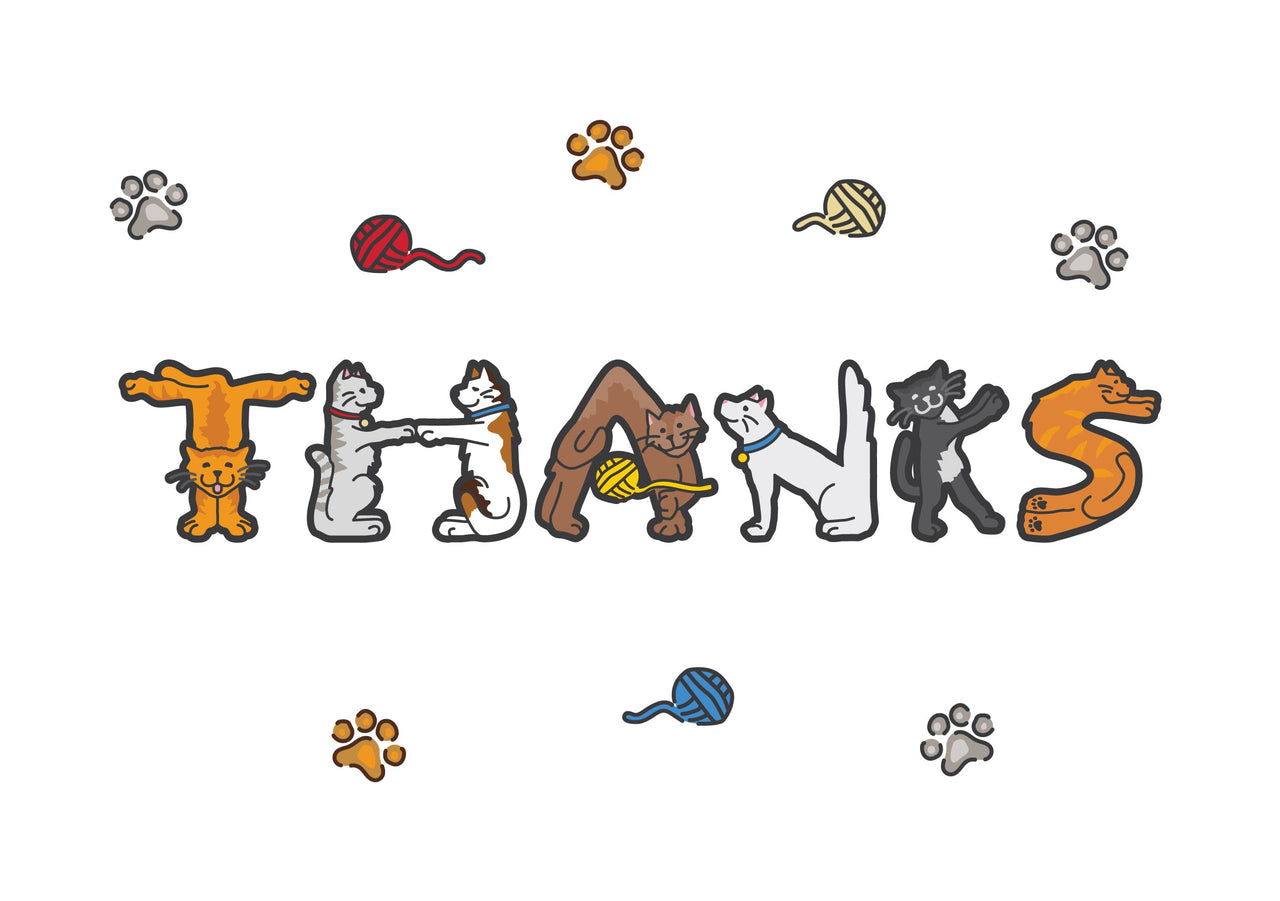 8194 Thanks Cat Figures Front