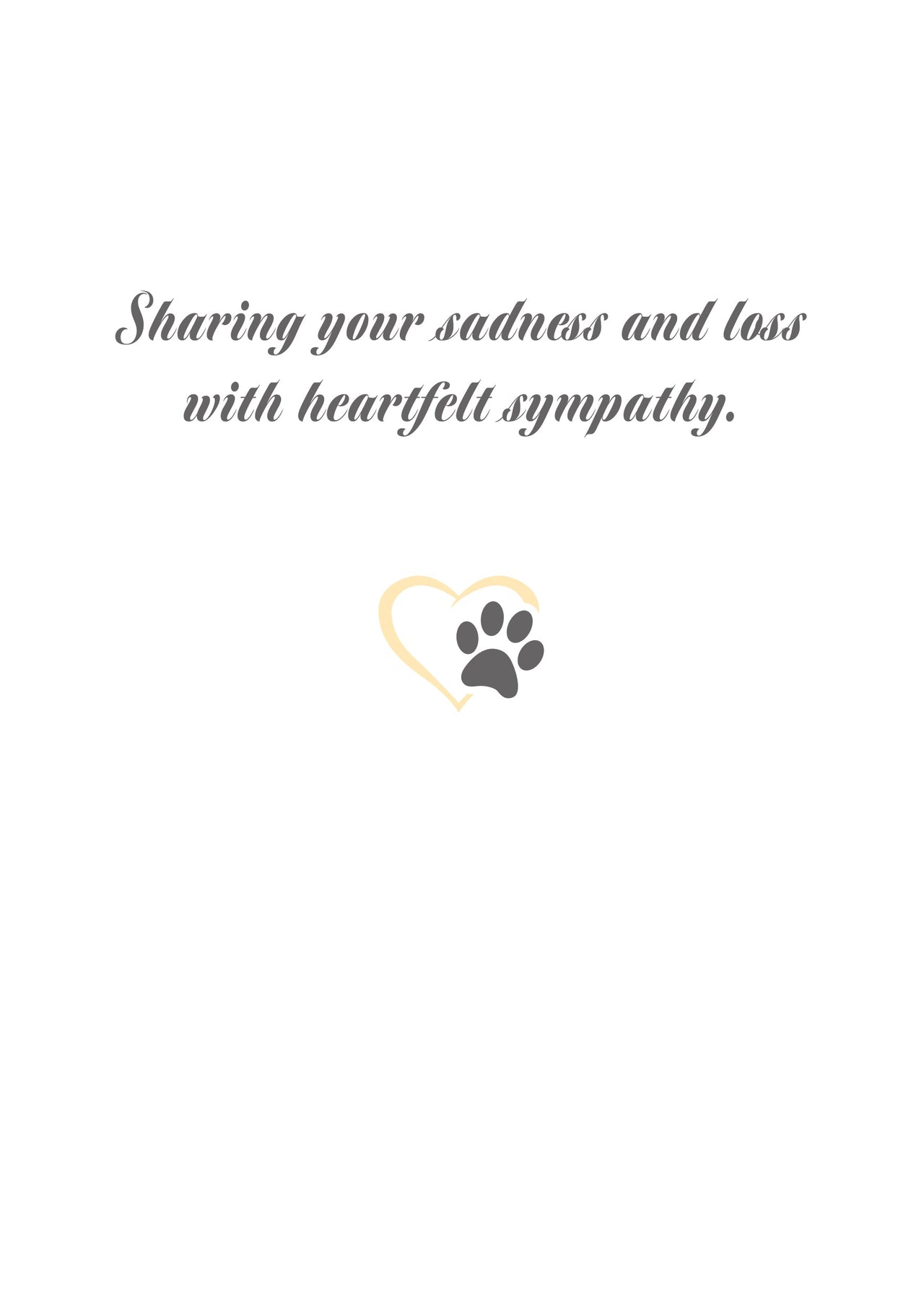 8198 Dog Sympathy Card Inside Right