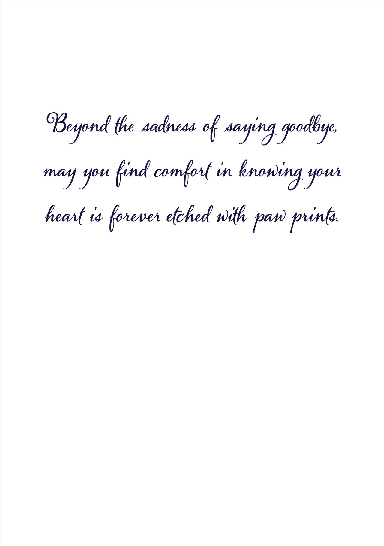 8199 Dog Sympathy Card Inside Right