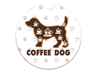 Thumbnail for Absorbent Stone Car Coaster - Coffee Dog