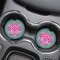 Thumbnail for Absorbent Stone Car Coaster - Paw with a Heart