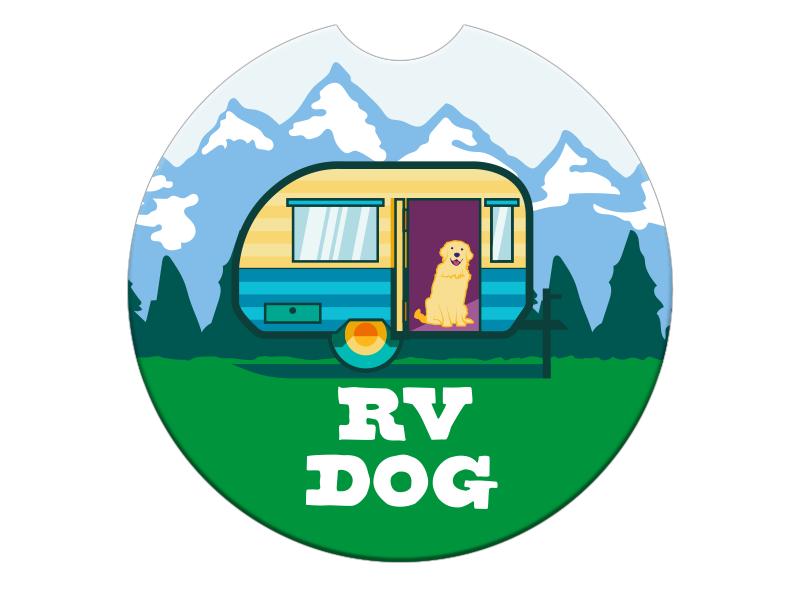 Absorbent Stone Car Coaster - RV Dog