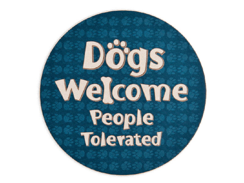 Absorbent Stone Car Coaster - Dogs Welcome, People Tolerated